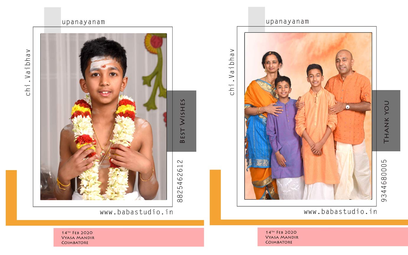 Poonal Album | Upanayanam Photography Collection