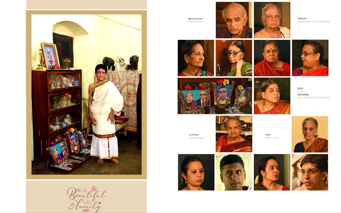 Upanayanam photo Book Pranav with elders