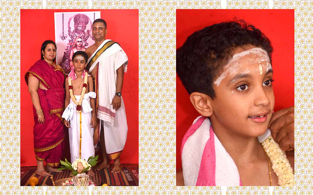 Upanayanam Photography Images from Satvik's Sacred thread ceremony | The Father son Duo