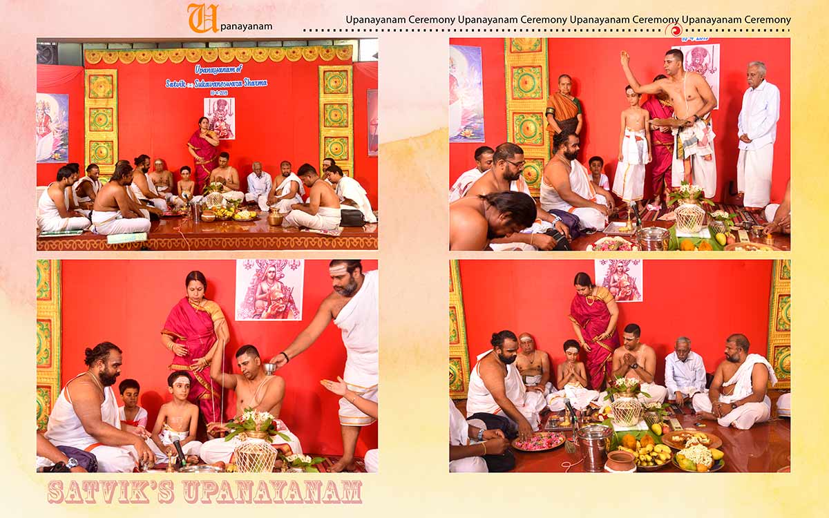 Upanayanam Photography Images from Satvik's Sacred thread ceremony | Vedic hymns are sung