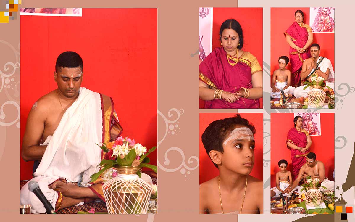 Upanayanam Photography Images from Satvik's Sacred thread ceremony | Seeking forefather's blessings