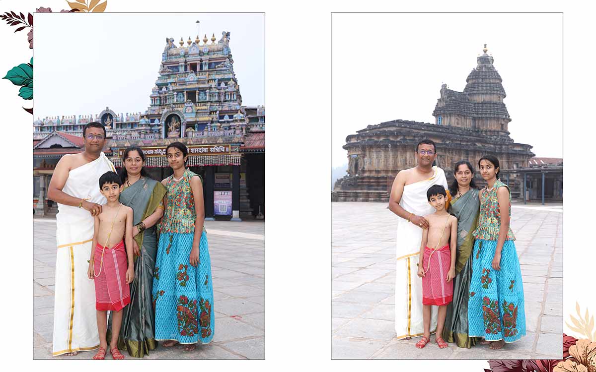 Sringeri Upanayanam Photography in front of sharadhambal temple