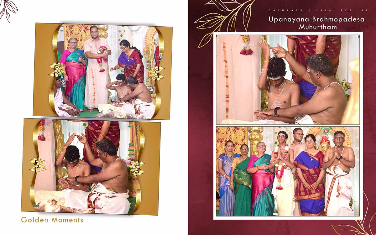 upanayanam photography | gold poonal