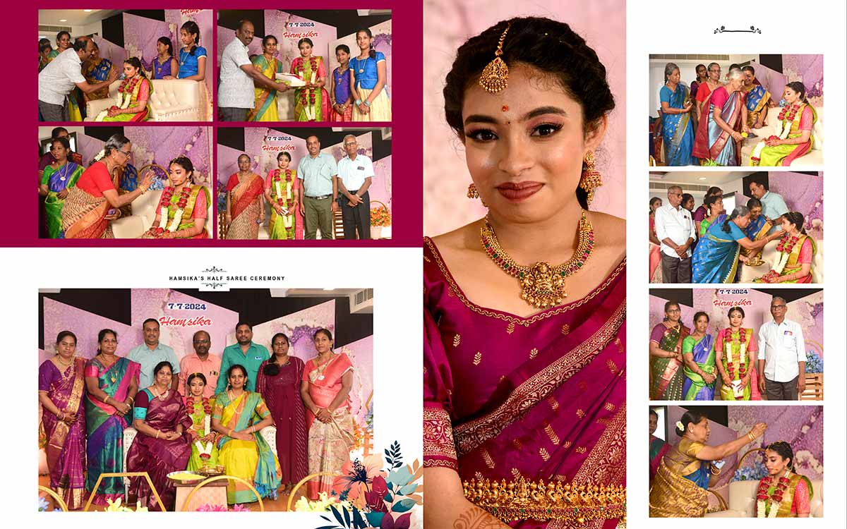 Half Saree Ceremony Photographers in Coimbatore