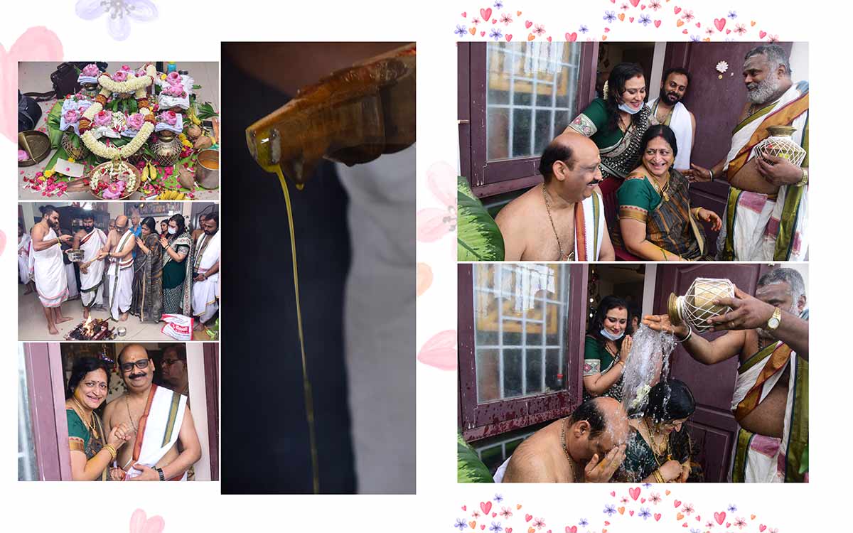 Candid photos in a sashtiabthapoorthi ceremony